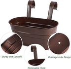 HowRU Metal Iron Flower Pots for Railing Fence Hanging Bucket Pots and Hanging - Image 3