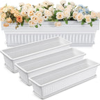 6 Packs 27 Inch Window Flower Box Extra Large Window Sill Herb Garden Long by FillTouch