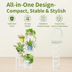 Metal Plant Stand Indoor Outdoor, 5 Tier Tall Flower Pot Holder Potted Display - Image 5