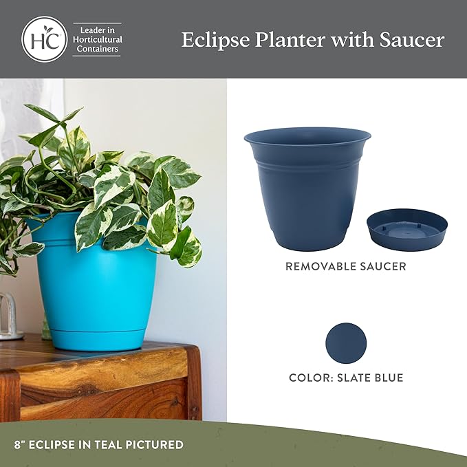 The HC Companies 10 Inch Eclipse Round Planter Pots - Image 2