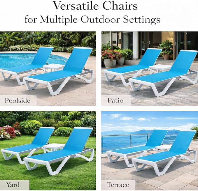 Kozyard Outdoor Chaise Lounge Chair, Full Flat Adjustable Patio Lounger - Image 9