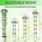 77-Inch Garden Trellis for Climbing Plants, Heavy-Duty Metal Obelisk - Image 2