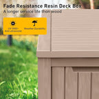 DRATO 200 Gallon Deck Box, Waterproof Resin Large Outdoor Storgae Box - Image 2