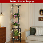 IBUYKE 67 Inch Tall Plant Stand Indoor Outdoor, 3 Tier Metal Hanging Plant Shelf - Image 5