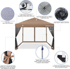 OASISHOME 10'x10' Pop-Up Gazebo Canopy Tent - Image 2
