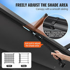 VEVOR 10'x10' Outdoor Retractable Pergola - Image 4