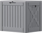 Patiowell 43 Gallon Resin Deck Box, Outdoor Storage Box by Patiowell