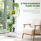 TOSKING 5 Tier Tall Plant Stand Indoor Outdoor, Heavy Duty Corner Shelf - Image 7