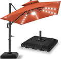 Best Choice Products 9x12ft LED Cantilever Patio Umbrella w/Base Included & by BestChoiceProducts