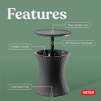Keter Pacific Cool Bar Outdoor Patio Furniture and Hot Tub Side Table - Image 5
