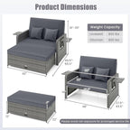 Tangkula Patio Rattan Daybed - Image 4