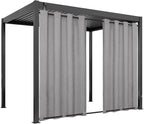 Easy-Going Linen Look Outdoor Curtains Waterproof Windproof Porch Curtains by Easy-Going