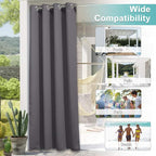 NICETOWN Outdoor Curtain for Patio Waterproof Extra Wide 100", 1 Piece - Image 6