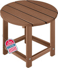LZRS Round Adirondack Patio Side Table End Table, Outdoor Side Tables by LZRSPET
