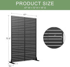 Casaphoria Metal Privacy Screen Outdoor, Louvered Black - Image 5