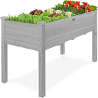 Best Choice Products 48x24x30in Raised Garden Bed, Elevated Wood Planter Box by BestChoiceProducts