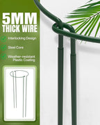 Joyhalo 12 Pack Peony Cages and Supports, 32 Inch Adjustable Plant Stakes - Image 2