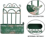 Rustic Metal Wall Planter Vintage Wall Mounted Flower Pot Distressed Wall - Image 3