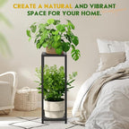 TOSKING Tall Plant Stand Indoor – 2-Tier Modern Metal Shelf, Heavy Duty - Image 7
