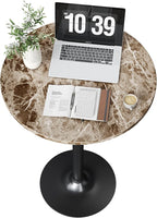 Flamaker Round Bistro Pub Table Modern Style Metal Base MDF Top Cocktail Bar - Image 4