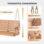 VINGLI Heavy Duty 1600 LBS HDPE Porch Swing Outdoor - Image 7