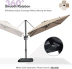 PURPLE LEAF 8 Feet Patio Umbrella Outdoor Cantilever Square Umbrella Aluminum - Image 6