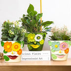 GUGUGO 8 Inch Large Flower Face Planters, Abstract Unique Head Plant Pot - Image 4