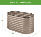 Best Choice Products 4x2x2ft Outdoor Metal Raised Garden Bed, Oval Deep Root - Image 7