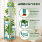 TOSKING 5 Tier Tall Plant Stand Indoor Outdoor, Heavy Duty Corner Shelf - Image 4