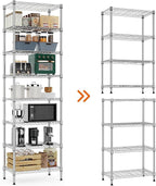 8 Tier 2000 lbs Storage Rack Metal Wire Shelving Unit, Storage Standing Shelf - Image 4