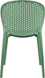 2xhome Set of 3 Patio Dining Chairs | Modern Stackable Outdoor Pool Side Chair - Image 9