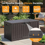 NEWBULIG 60 Gallon Deck Box, Waterproof Outdoor Storage Box - Image 4
