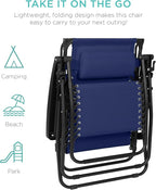 Best Choice Products 30” Wide Folding Zero Gravity Outdoor Recliner Patio - Image 9