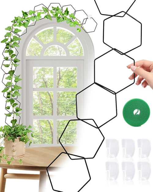18 Pcs Garden Chain Trellis for Indoor Climbing Plants, Unique 6-Corner Plant by Unknown