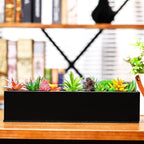 16.1 x 3.2 x 3.5 Inch Long Rectangular Planter Box Window Sill Plant Box Metal - Image 4