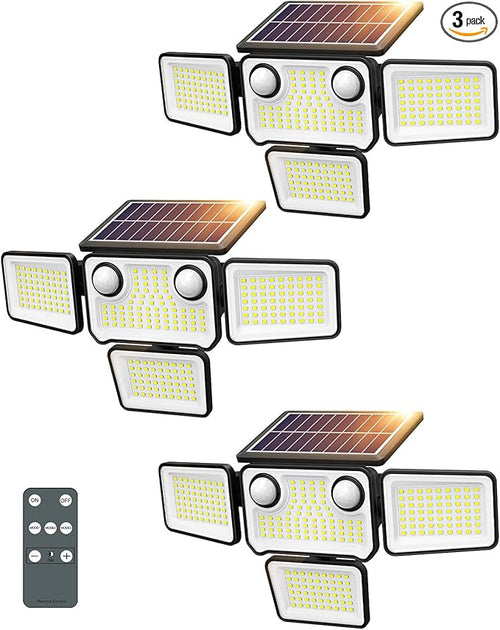4500LM Solar Lights Outdoor Waterproof, 254 LED Solar Flood Lights Outdoor by SZPOWER