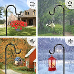 60" Shepherds Hooks for Outdoor, Heavy Duty Bird Feeder Pole for Hummingbird - Image 6