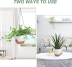 Hanging Planters for Indoor Outdoor Plants, 2 Pack Self Watering Hanging Pot - Image 5