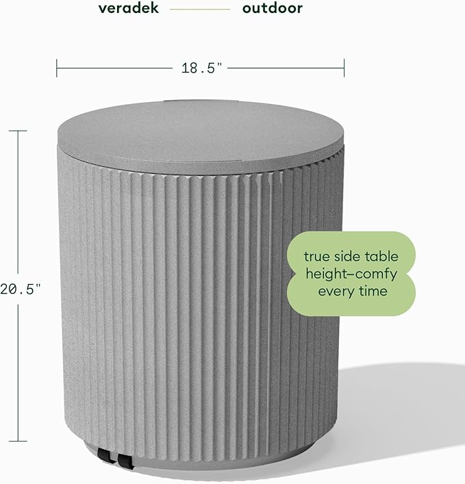 Veradek Outdoor Cooler Side Table - 2 in 1 - Designed - Image 2