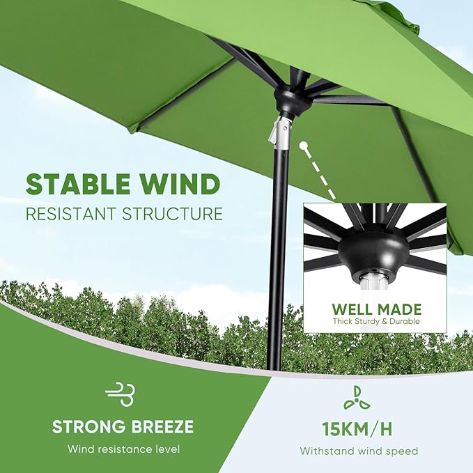 Tempera Patio Market Outdoor Table Umbrella - Image 6