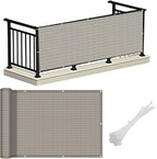 LOVE STORY Balcony Privacy Screen, 3.3'x19.7' Deck Shield Screen Fence Cover by LOVESTORY