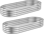 GADI Metal Raised Garden Bed 2Sets Galvanized Planter Box - Image 7