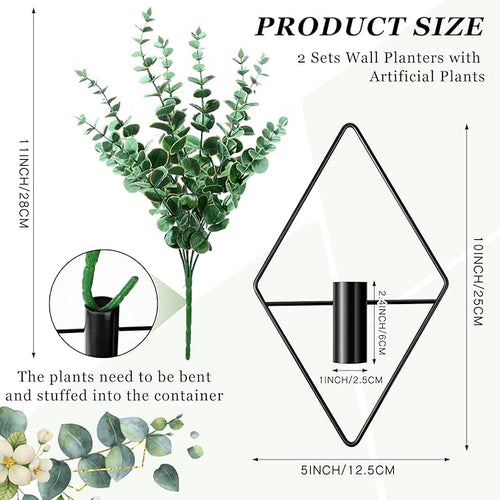 2 Pieces Wall Decor Hanging Planters - Image 2