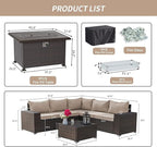 Kullavik 7 Pieces Outdoor Patio Furniture Set - Image 6