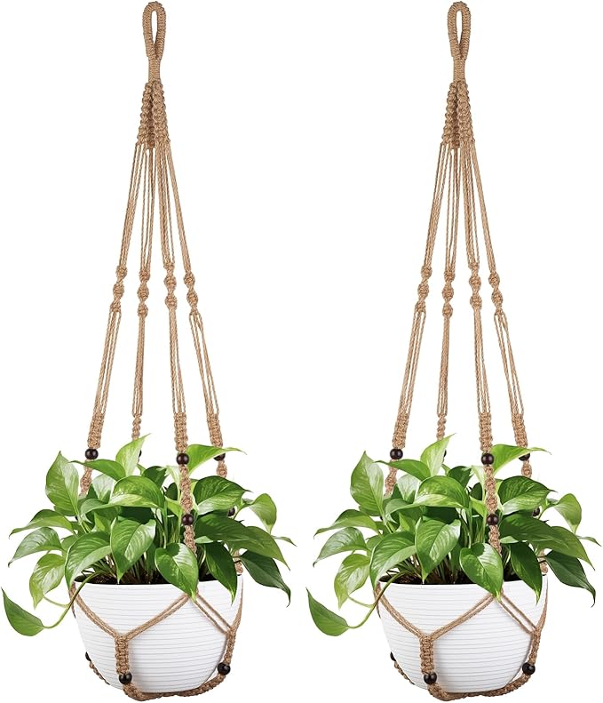 Mkono 43 Inch Macrame Plant Hanger Large by Mkono