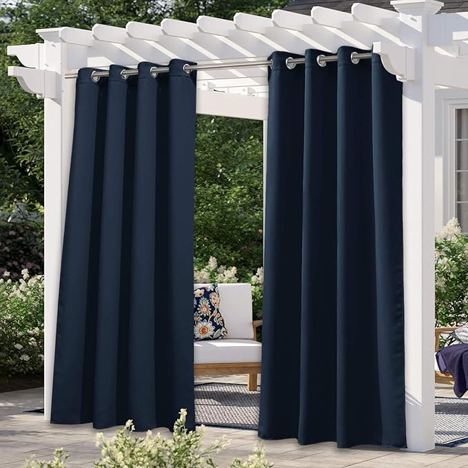 NICETOWN Outdoor Patio Curtain Waterproof, Sun Blocking Weatherproof Porch by NICETOWN