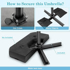 HOTEEL10x10ft Patio Umbrella Cantilever Umbrellas - Image 8