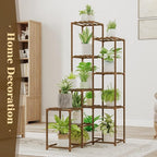 Bamworld 55“ Tall Plant Stand Indoor Outdoor Corner Plant Shelves Wood Plant - Image 5