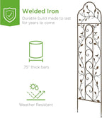 Best Choice Products Set of 2 60x15-inch Iron Arched Garden Trellis w/Branches - Image 3