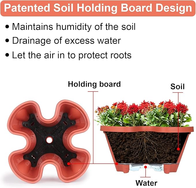 Vertical Planter 4 Tier Stackable Planters Garden Planters Strawberry Herb - Image 3